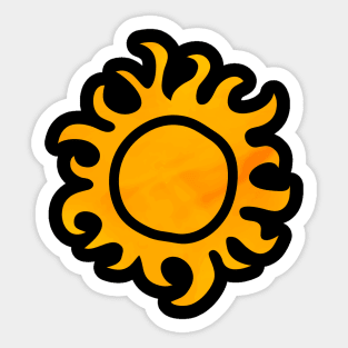 An Amazing Art Of Sun - Radiate Positivity In Pastel Yellow Sticker